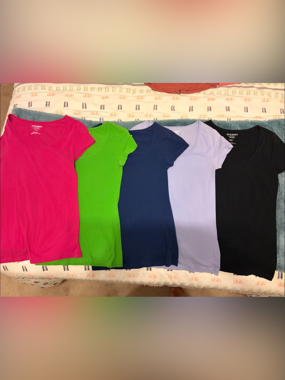 Old Navy Women's Short Sleeve Tees - Pink, Green, Navy, Lavender, Black